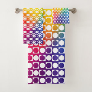 Conjunto De Toalhas Ponto Arco-Íris
