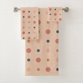 Conjunto De Toalhas Pontos azuis, pincéis e dourados