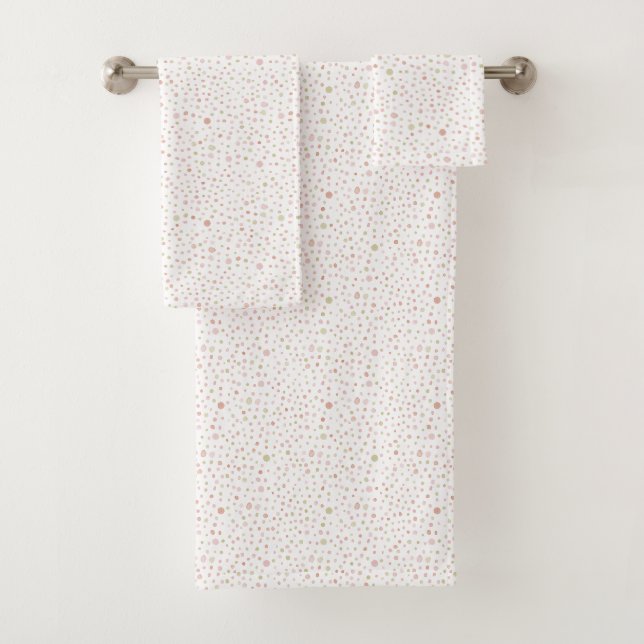 Conjunto De Toalhas Pontos de Aquarela Erica Confetti (Insitu)