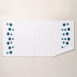 Conjunto De Toalhas Pontos de bolhas do Oceano Azul e Branco Moderno