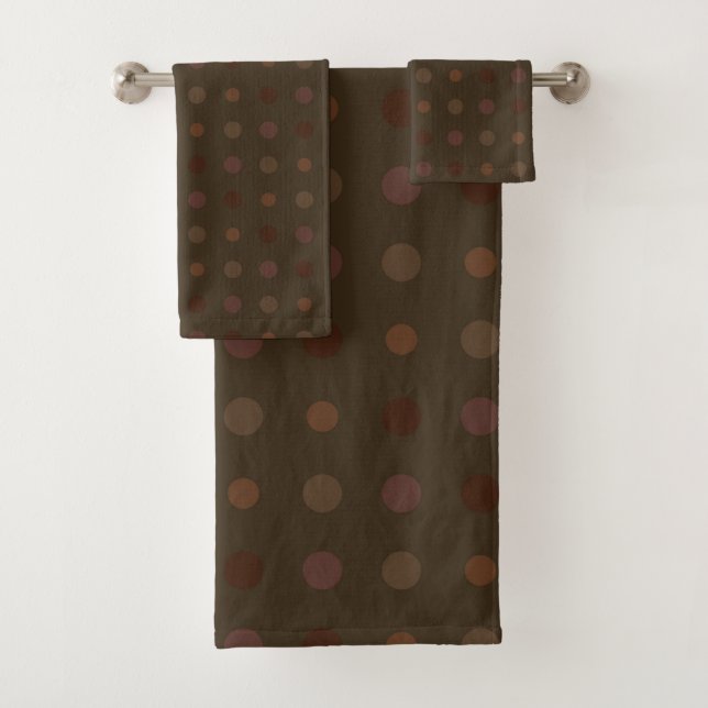 Conjunto De Toalhas Pontos de Oliva e Rosa (Insitu)