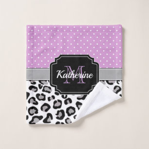 Conjunto De Toalhas Pontos & impressão do leopardo