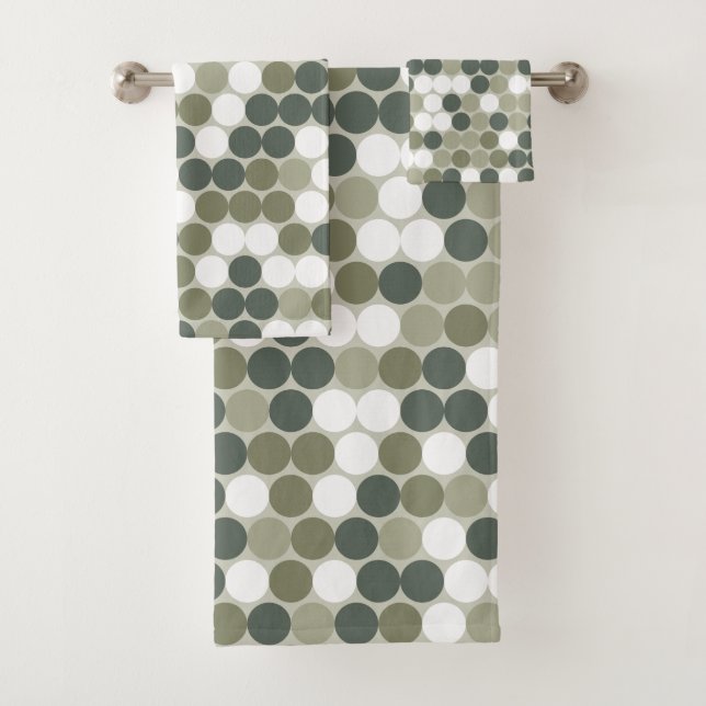 Conjunto De Toalhas Pontos verdes (Insitu)