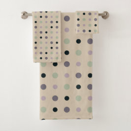 Conjunto De Toalhas Pontos verdes, cor-de-rosa, roxos, azuis