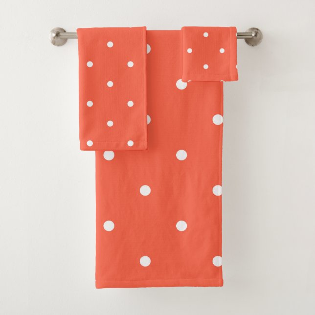 Conjunto De Toalhas pontos vermelhos e brancos do tomate (Insitu)