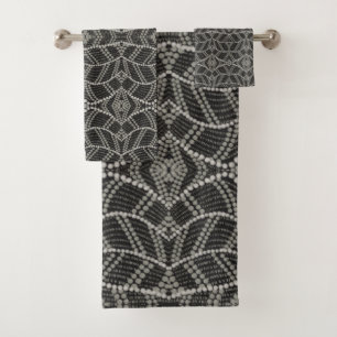 Conjunto De Toalhas Pontos Vertiginosos Diagonais Patterados