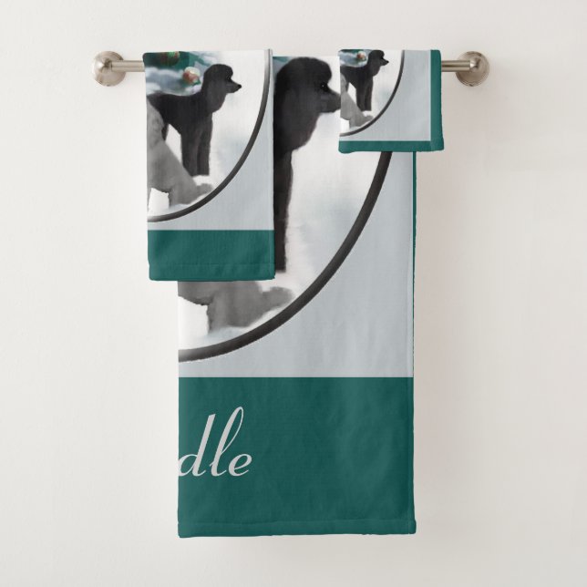 Conjunto De Toalhas Poodle Lovers Natal (Insitu)