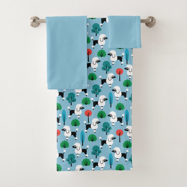 Conjunto De Toalhas Poodle no parque (Insitu)