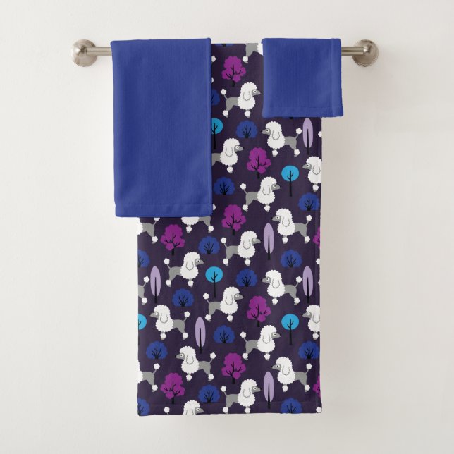 Conjunto De Toalhas Poodle no parque (Insitu)