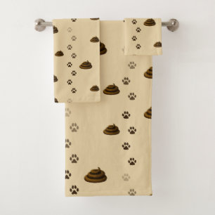 Conjunto De Toalhas Poop & Paw imprime o Amante de os animais de Pets