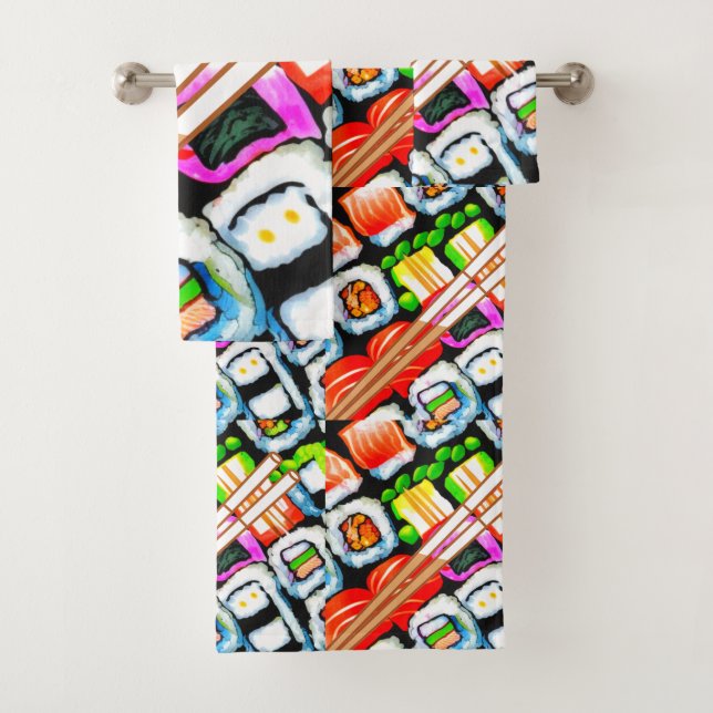 Conjunto De Toalhas Pop Sushi (Insitu)
