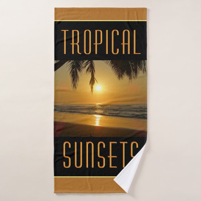 Conjunto De Toalhas Pôr do Sol Tropical (Toalha de Banho)
