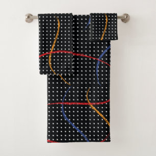 Conjunto De Toalhas Portas e Splatter de Pintura Retroativa