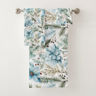 Conjunto De Toalhas Possibilidades infinitas com flores de Inverno -