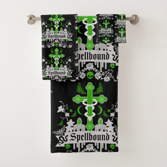 Conjunto De Toalhas Posto Gótico Acessórios de Moda Punk (Insitu)