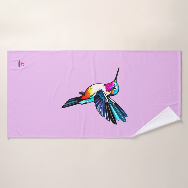 Conjunto De Toalhas Prächtiger Kolibri - Farbige Illustration (Toalha de Banho)