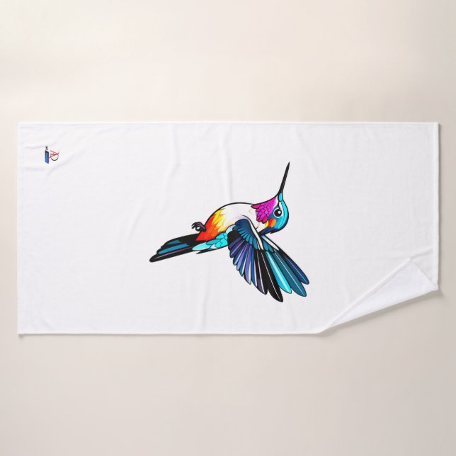 Conjunto De Toalhas Prächtiger Kolibri - Farbige Illustration (Toalha de Banho)