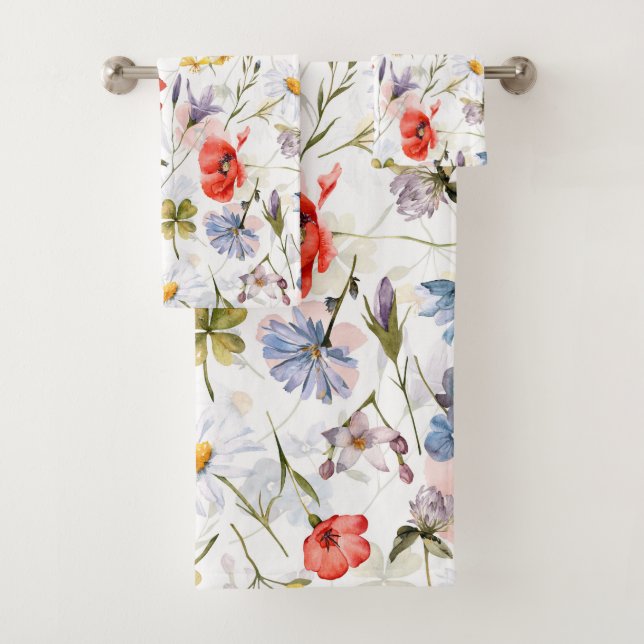 Conjunto De Toalhas Prado de WIldflower com papas (Insitu)