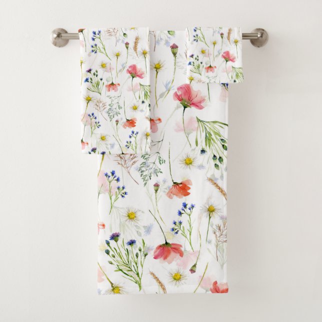 Conjunto De Toalhas Prados Escandinavos de Flores Selvagens (Insitu)