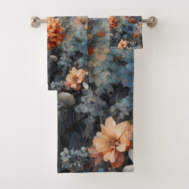 Conjunto De Toalhas Pré-disquete azul do marinho de fazenda (Insitu)