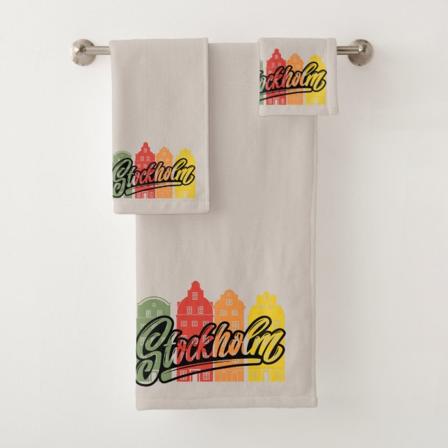 Conjunto De Toalhas Presente de Férias na Suecia de Estocolmo (Insitu)