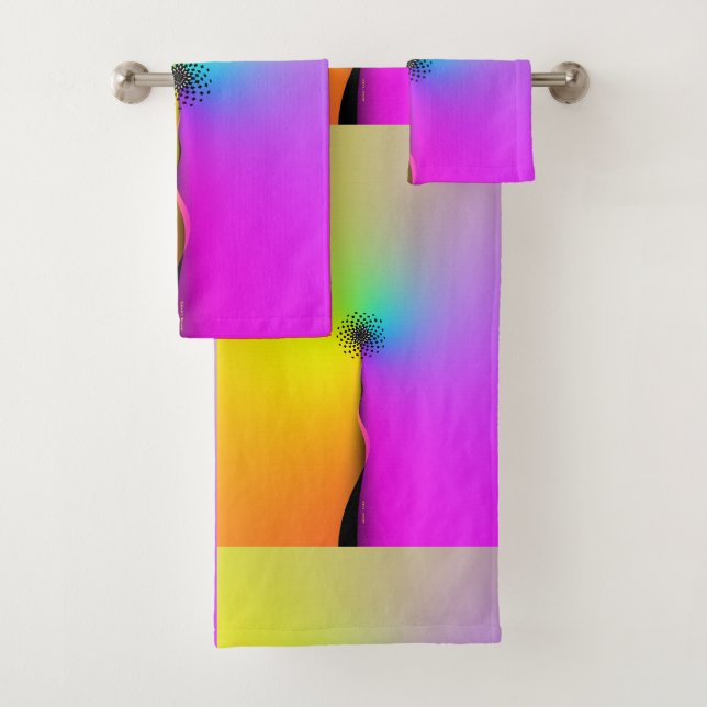 Conjunto De Toalhas Presente Flor de Arco-íris  (Insitu)