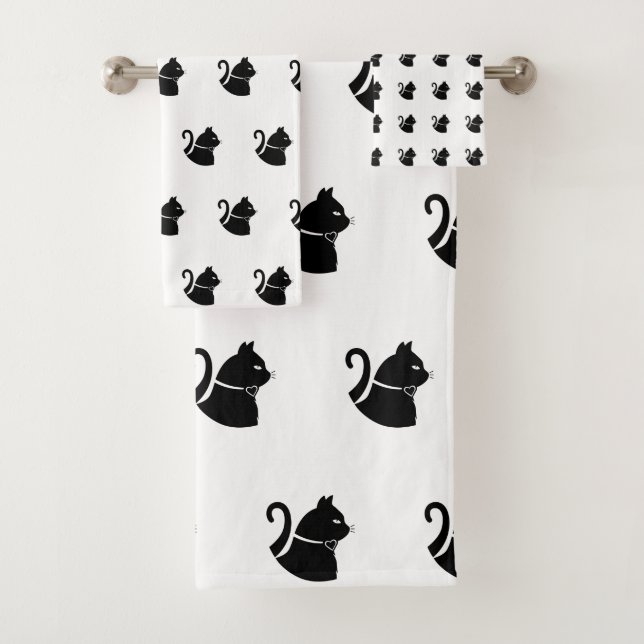 Conjunto De Toalhas Presente para Amantes de Gatos  (Insitu)