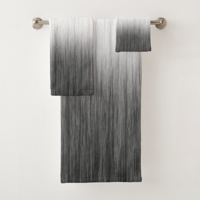 Conjunto De Toalhas Preto Branco Moderno Tecido Misto de Gaze (Insitu)