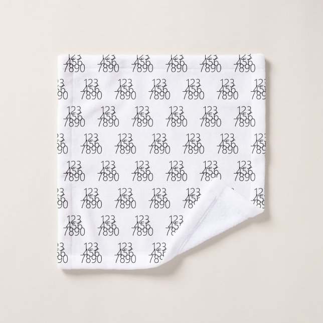 Conjunto De Toalhas Preto e branco: 0 a 9 (Pano de lavar)