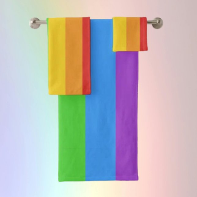 Conjunto De Toalhas Pride Splash: Bandeira Arco-Íris (Criador carregado)