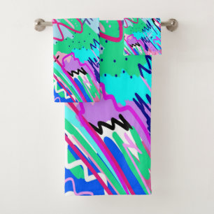 Conjunto De Toalhas Primavera Landscape Abstrato Impressão