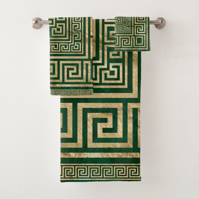 Conjunto De Toalhas Principal Ornamento Grego - Meander Grego - Malach (Insitu)
