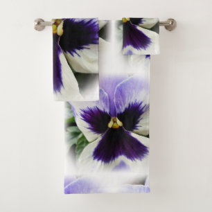 Conjunto De Toalhas profundamente - roxo no amor perfeito branco