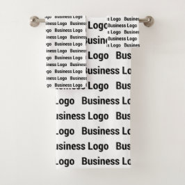 Conjunto De Toalhas Promocional Logotipo comercial Padrão branco preto