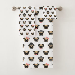 Conjunto De Toalhas Pugs no disfarce
