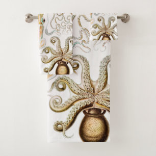 Conjunto De Toalhas Pula de Octopus, Gamochonia por Ernst Haeckel