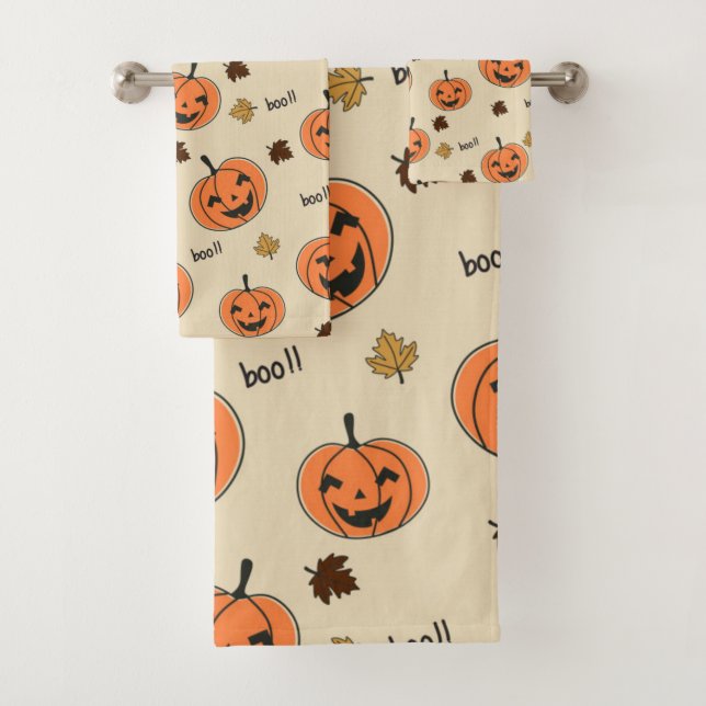 Conjunto De Toalhas Pumpkin Invisível do Halloween (Insitu)