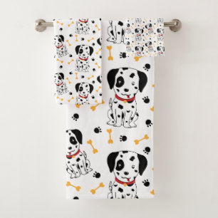 Conjunto De Toalhas Puppies Dalmáticos