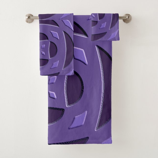 Conjunto De Toalhas "Purple Embossed" (Insitu)