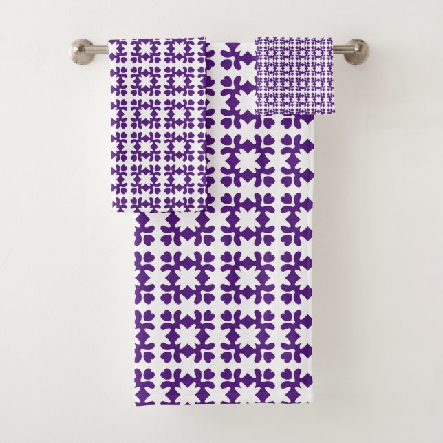 Conjunto De Toalhas Púrpura e branca (Insitu)