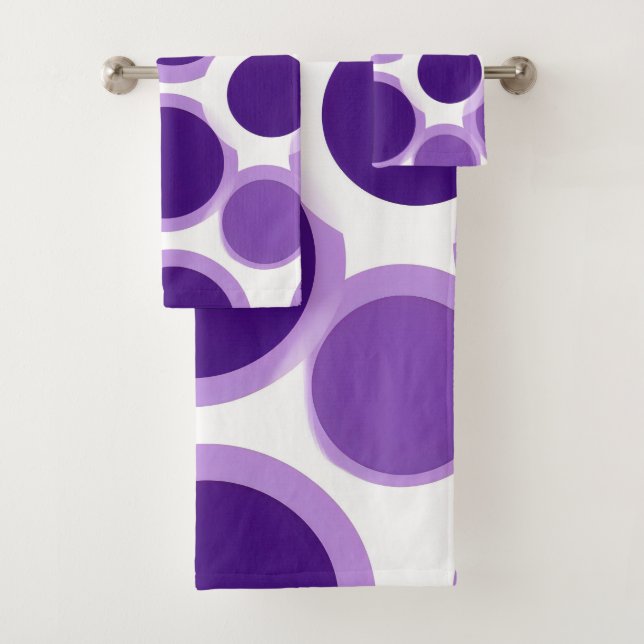 Conjunto De Toalhas Púrpura e branca (Insitu)