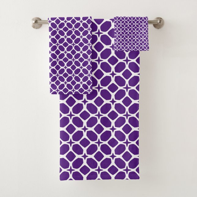 Conjunto De Toalhas Púrpura e branca (Insitu)