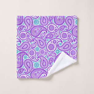 Conjunto De Toalhas Púrpura e púrpura de paisley
