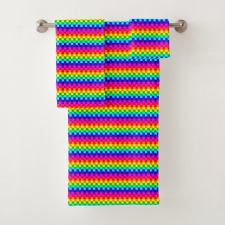 Conjunto De Toalhas Quadrados arco-íris