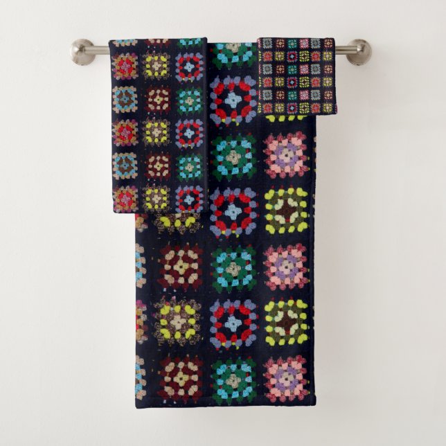 Conjunto De Toalhas Quadrados da avó (Insitu)