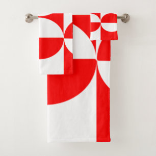 Conjunto De Toalhas Quadrados e Círculos Bauhaus