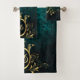 Conjunto De Toalhas Quadro de ouro personalizado para Damasco de luxo