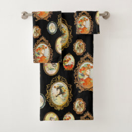 Conjunto De Toalhas Quadros de Flores Modernas de Arte Vintage Nouveau