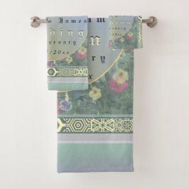 Conjunto De Toalhas Quarto aniversário de casamento Floral Towel