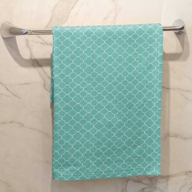 Conjunto De Toalhas Quatrefoil Teal (Criador carregado)